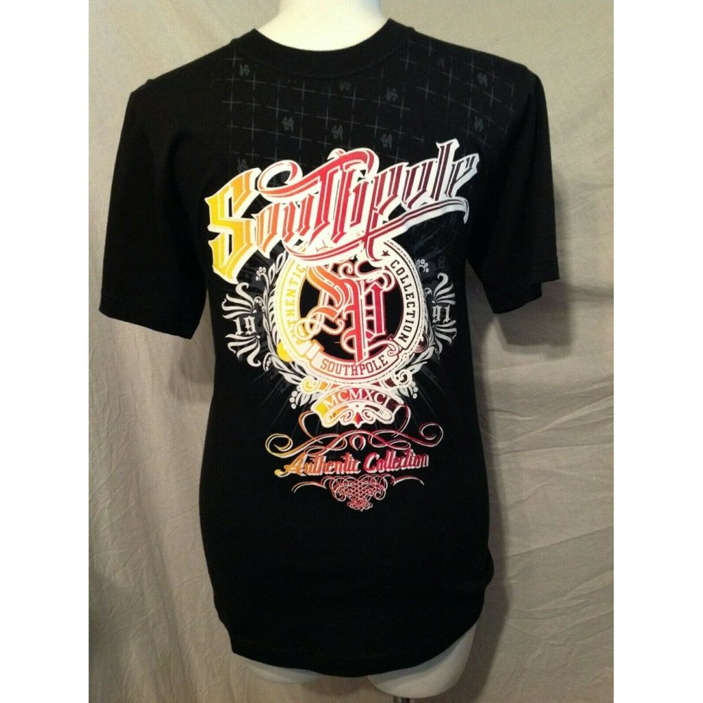 SouthPole Graphic Black T-Shirt Men's Size Large